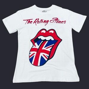 Rolling Stones White Graphic T-Shirt Medium